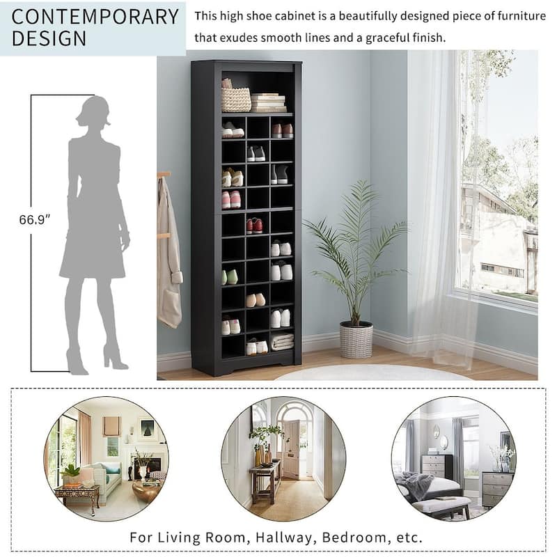 30 Pair Shoe Storage with Multiple Storage Capacity
