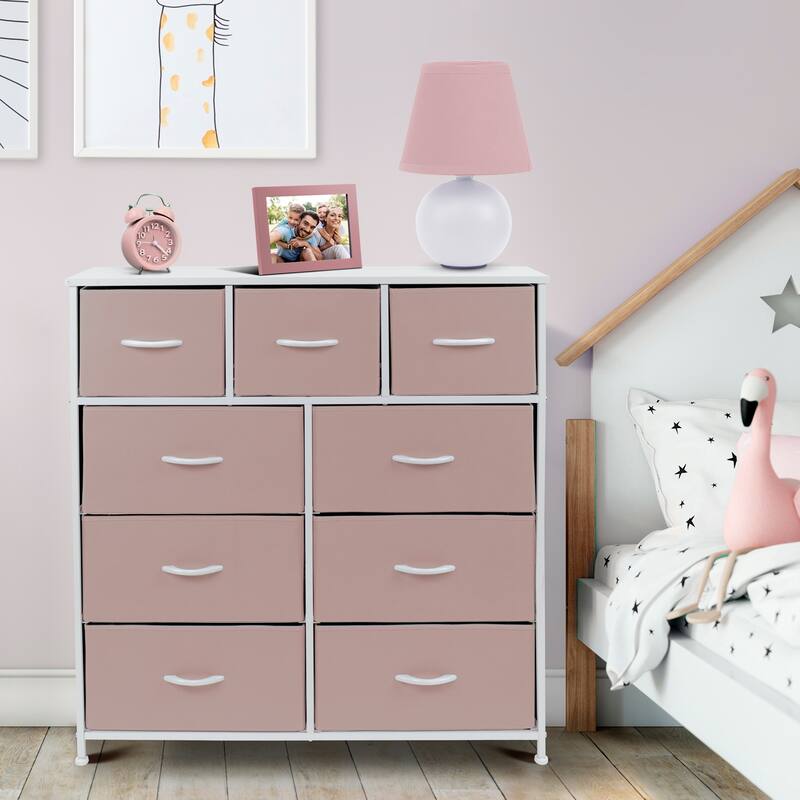 Modern Color Print 9-cubby Storage Tower