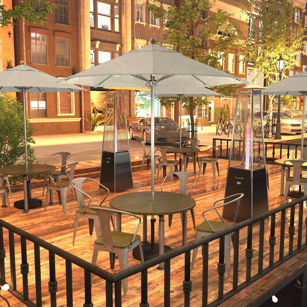 California Umbrella 75' Venture Series Patio Umbrella, Silver Aluminum Pole Fiberglass Ribs Push Lift Pacifica