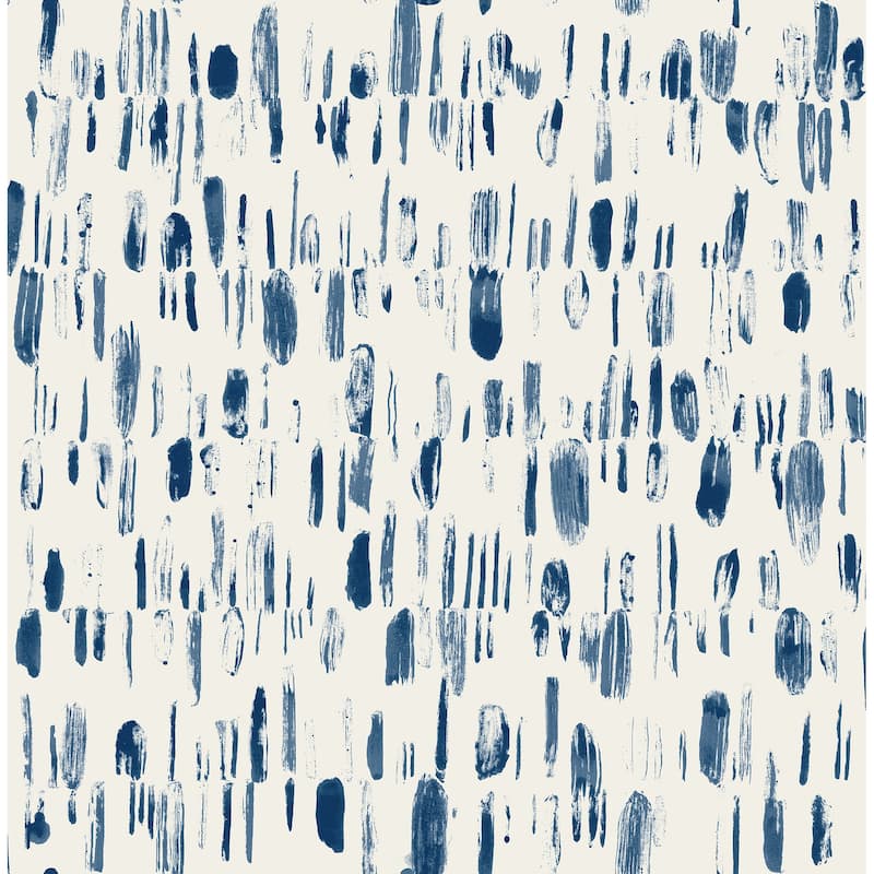 A-Street Prints Dwell Navy Brushstrokes Wallpaper