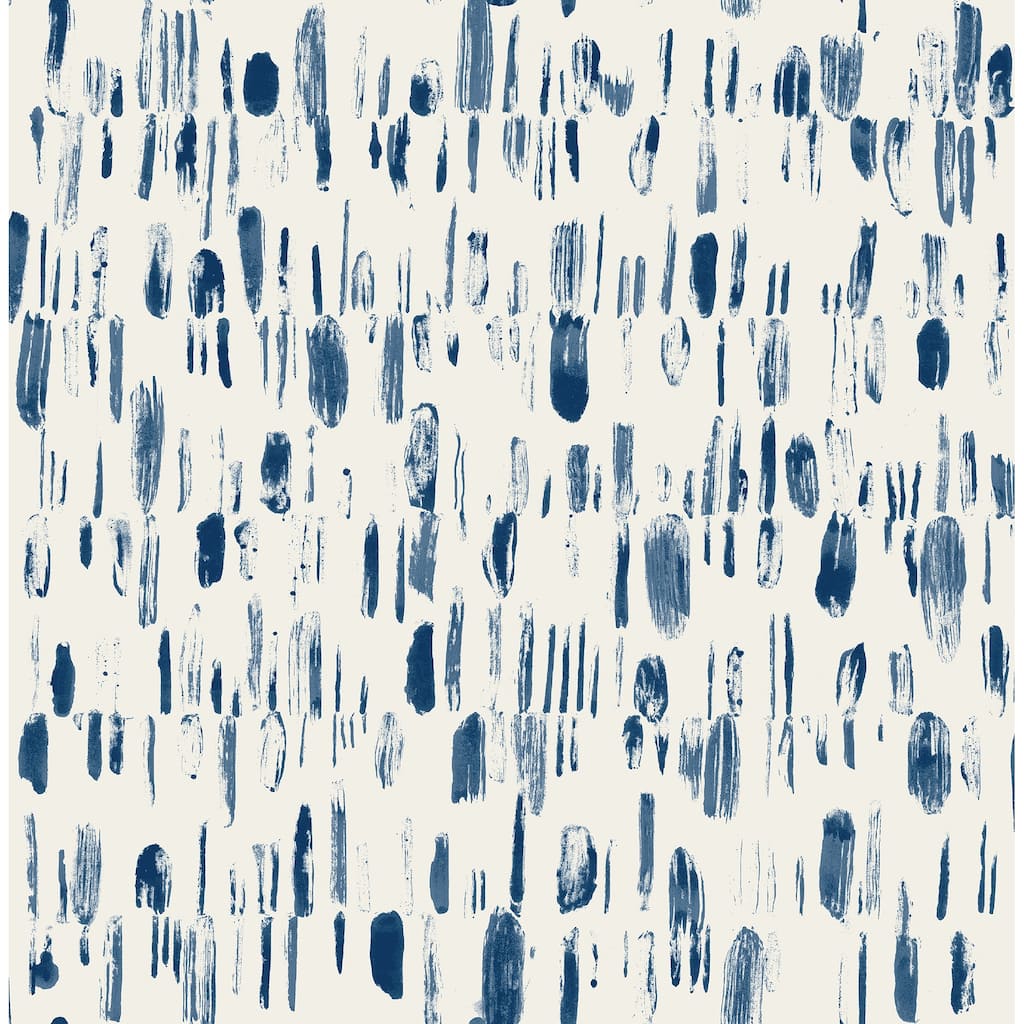 A-Street Prints Dwell Navy Brushstrokes Wallpaper