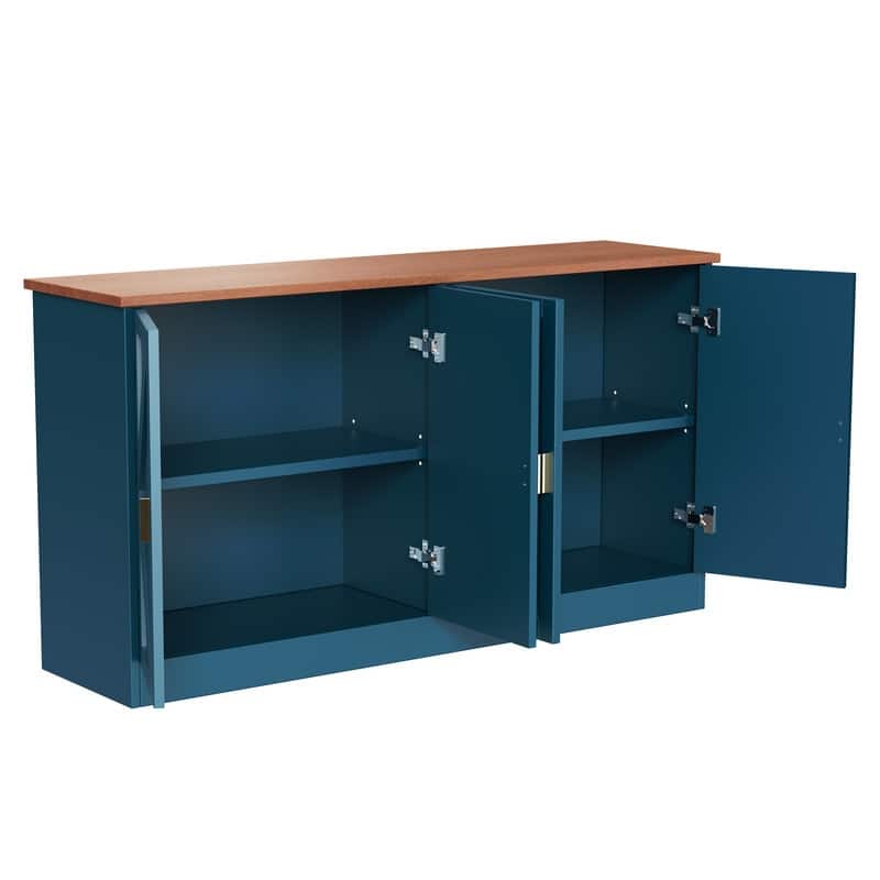 Modern Storage Cabinet Buffet with Line Design