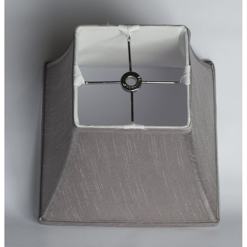 Silk Square Cut Lampshade, 5.25 inch Top, 9 inch Bottom, 8 inch Slant