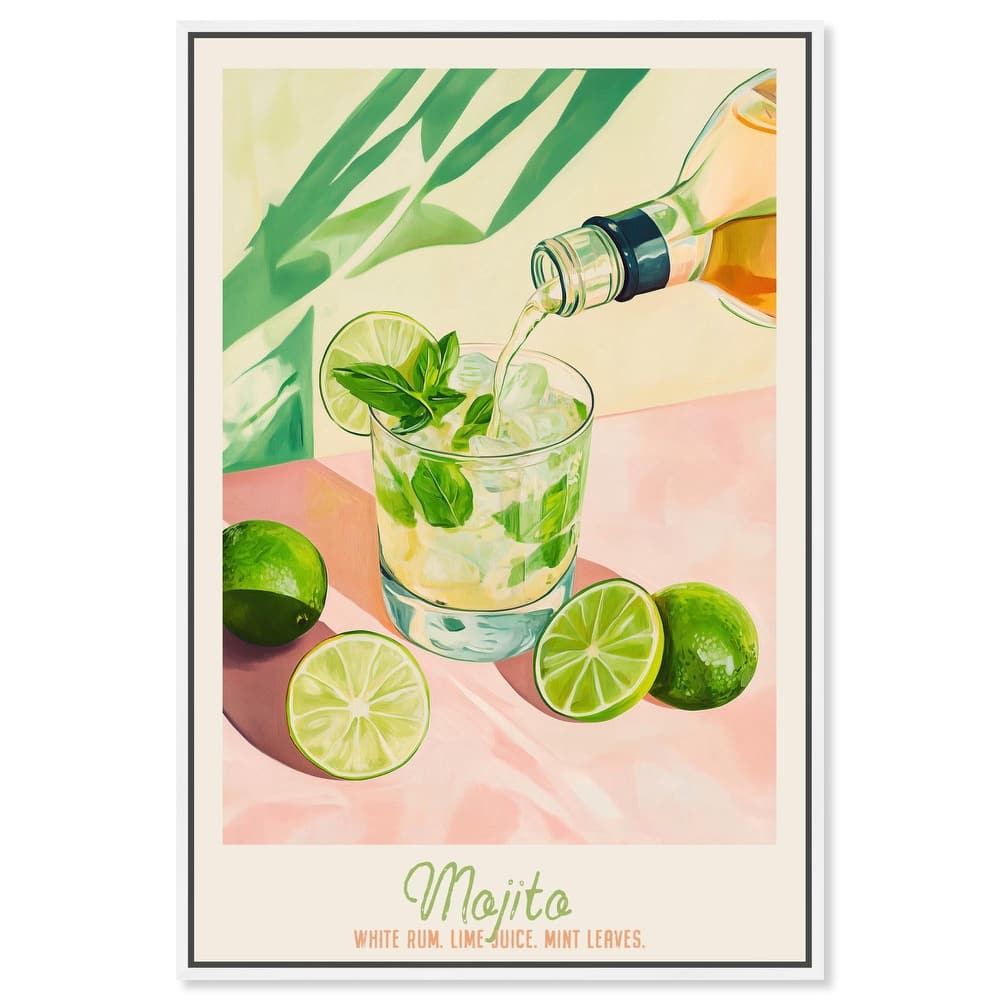 Mojito Recipe Poster Canvas by Art Remedy