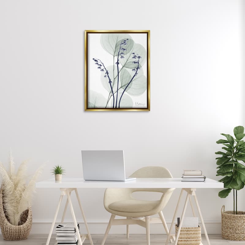 Stupell Serene Modern Eucalyptus Framed Floater Canvas Wall Art Design By Albert Koetsier