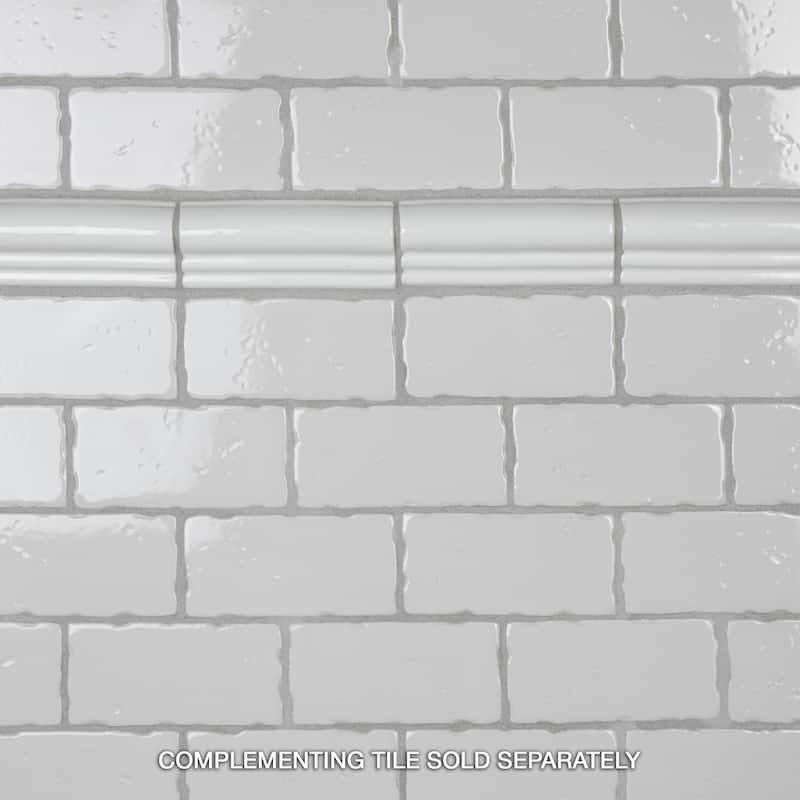 Merola Tile Novecento Subway Blanco Viejo 2-1/2" x 5-1/8" Ceramic Wall Tile