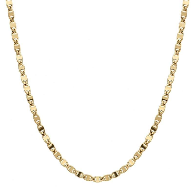Fremada 10k Yellow Gold 1.32mm Dainty Sparkle Mirror Chain - 18 Inch