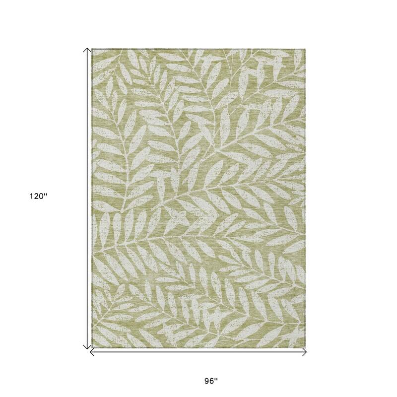 HomeRoots Floral Transitional Rectangle Outdoor Rug