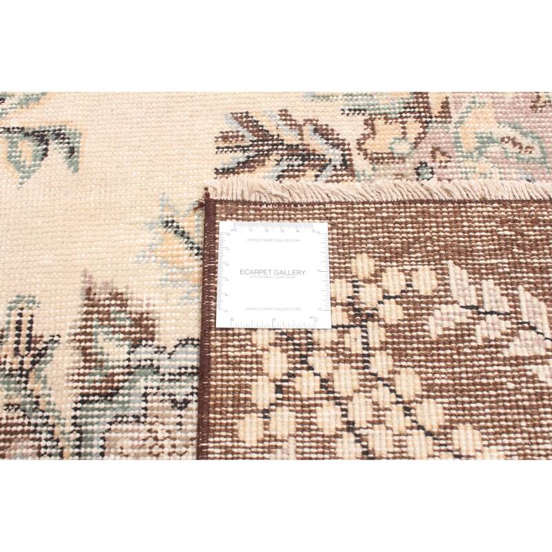 ECARPETGALLERY Hand-knotted Antalya Vintage Beige Wool Rug - 5'9 x 9'1