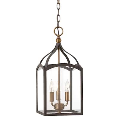 Hinkley Lighting Clarendon 3 Light 8" Wide Lantern Pendant with Clear