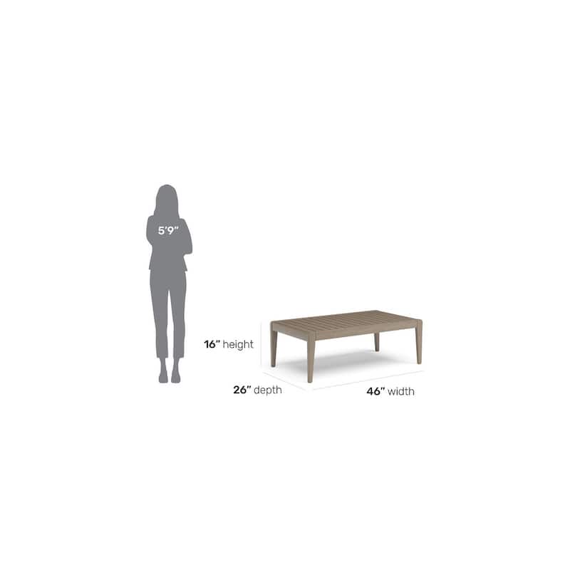 Homestyles Sustain Gray Wood Outdoor Coffee Table
