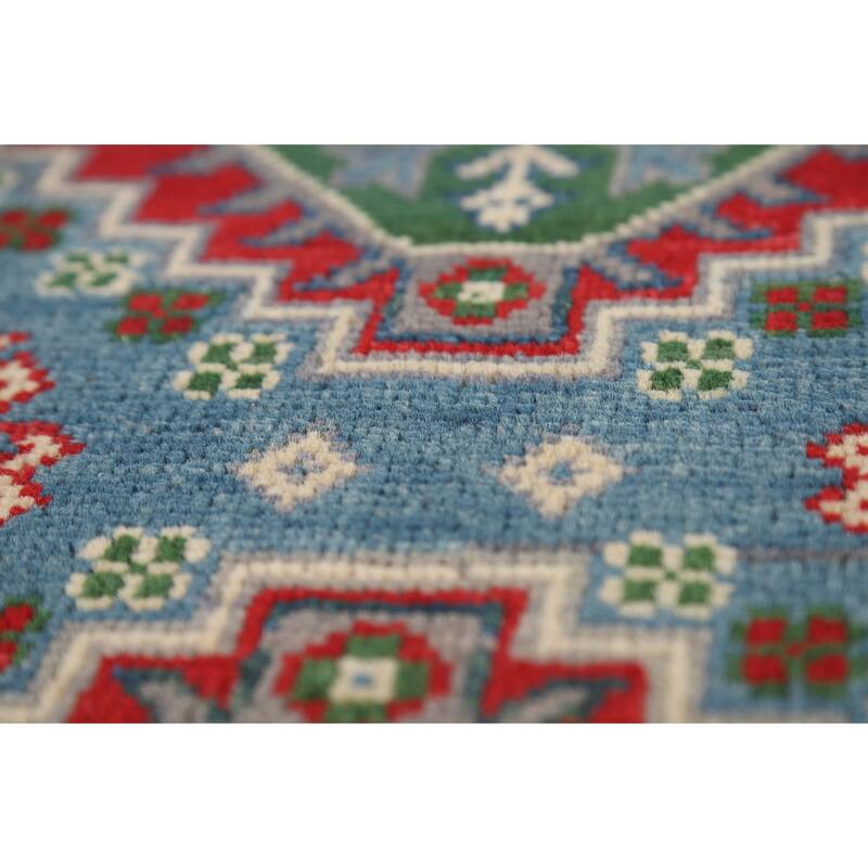 Blue Kazak Oriental Foyer Rug Handmade Wool Carpet - 2'0" x 3'0"