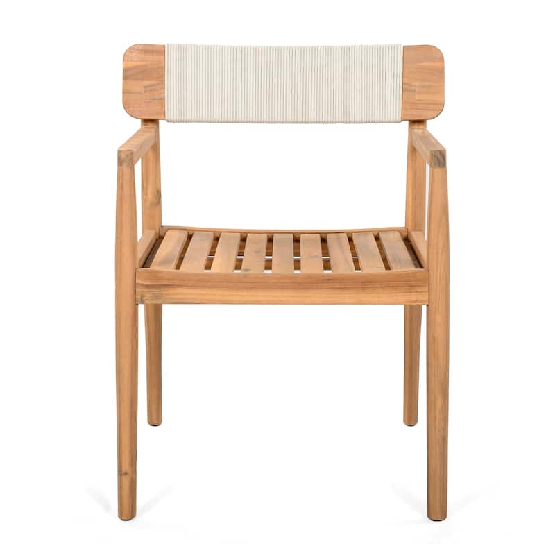 Christopher Knight Home - Zorion Acacia Wood Outdoor Dining Armchair