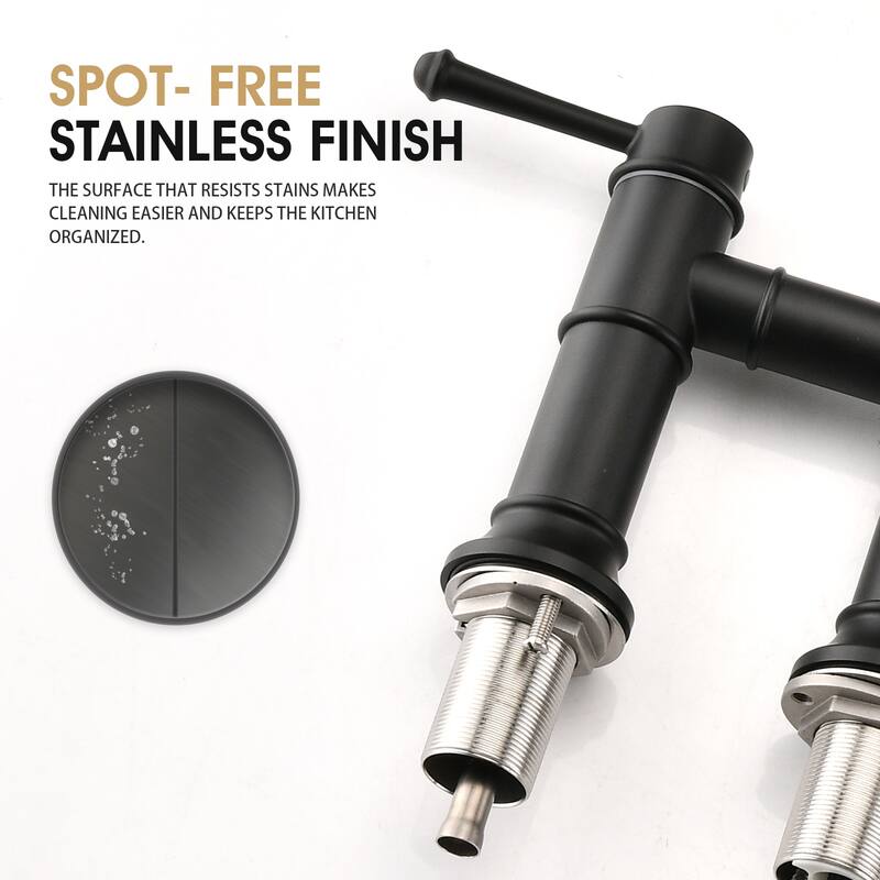Dornberg 2-handle Bridge Kitchen Faucet With Pull-out Sprayer