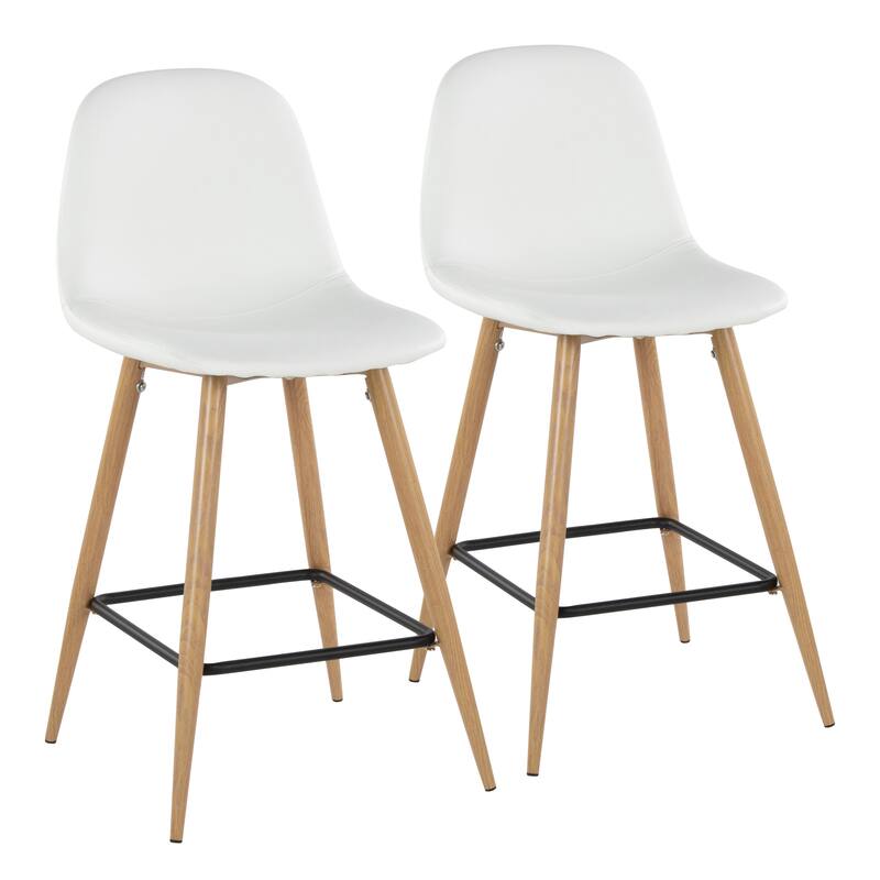 Carson Carrington Stone Natural Counter Stool - Set of 2