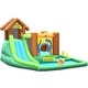 preview thumbnail 16 of 18, Inflatable Waterslide Bounce House Climbing Wall without Blower - Green, Yellow and Blue - 145" x 120"x 91" (L×W×H)