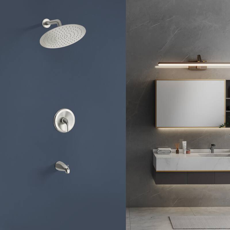 Topcraft 10-Inch Wall Mounted Round Shower System with Rough-in Valve - 10*10