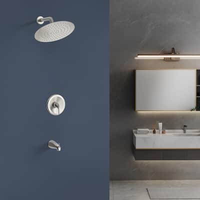 Topcraft 10-Inch Wall Mounted Round Shower System with Rough-in Valve - 10*10