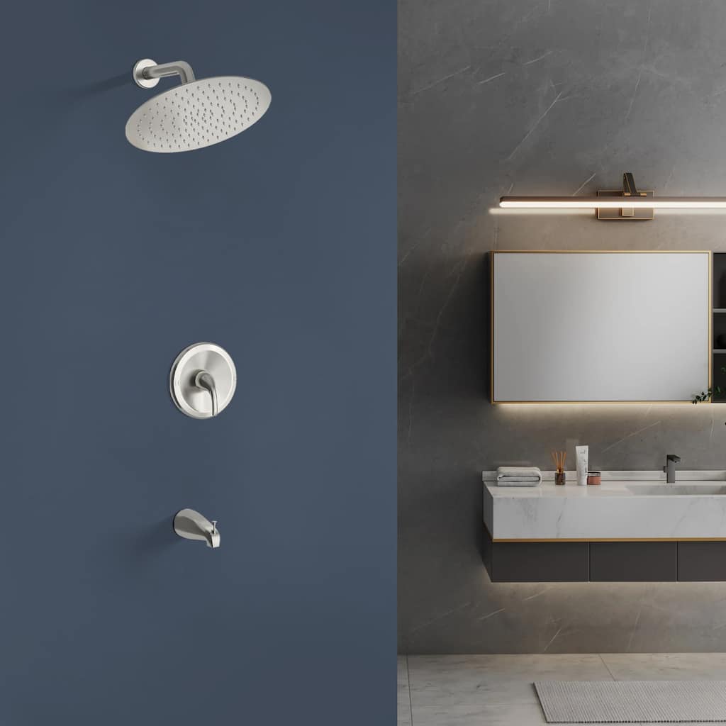 Topcraft 10-Inch Wall Mounted Round Shower System with Rough-in Valve - 10*10
