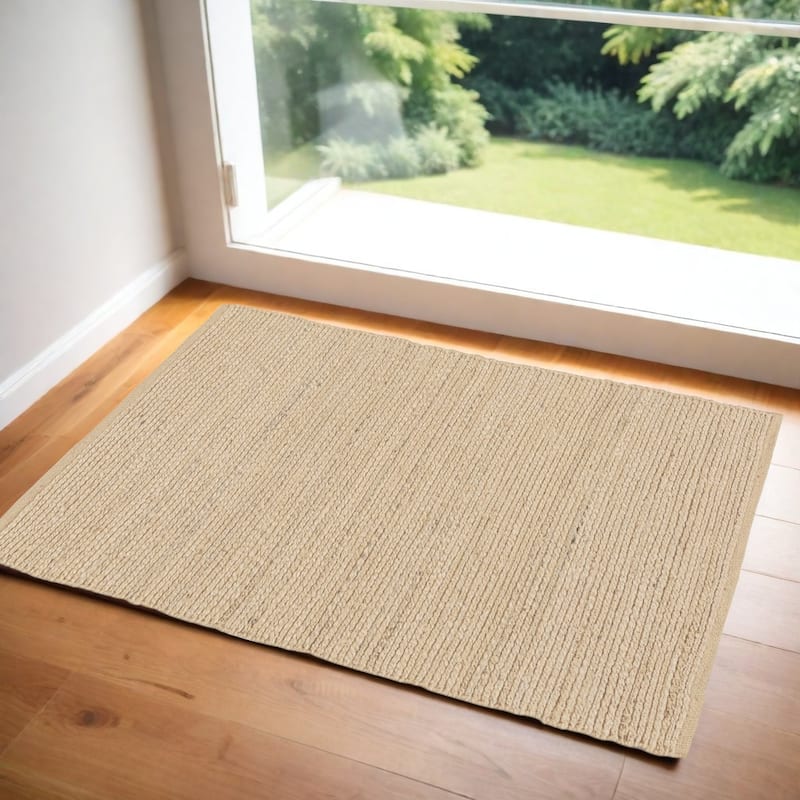 Lubet Woven Area Rug By HomeRoots - 60' X '36' X '0.5 - Natural - Rectangle