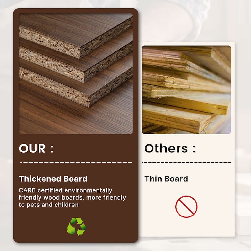 Eureka Ergonomic 84" Bookcase with 2 Drawers, 5 Tier Display Storage Bookshelf Cabinet, Adjustable Shelves