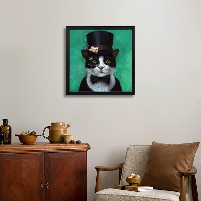 Tuxedo Cat Premium Framed Poster by Lucia Heffernan