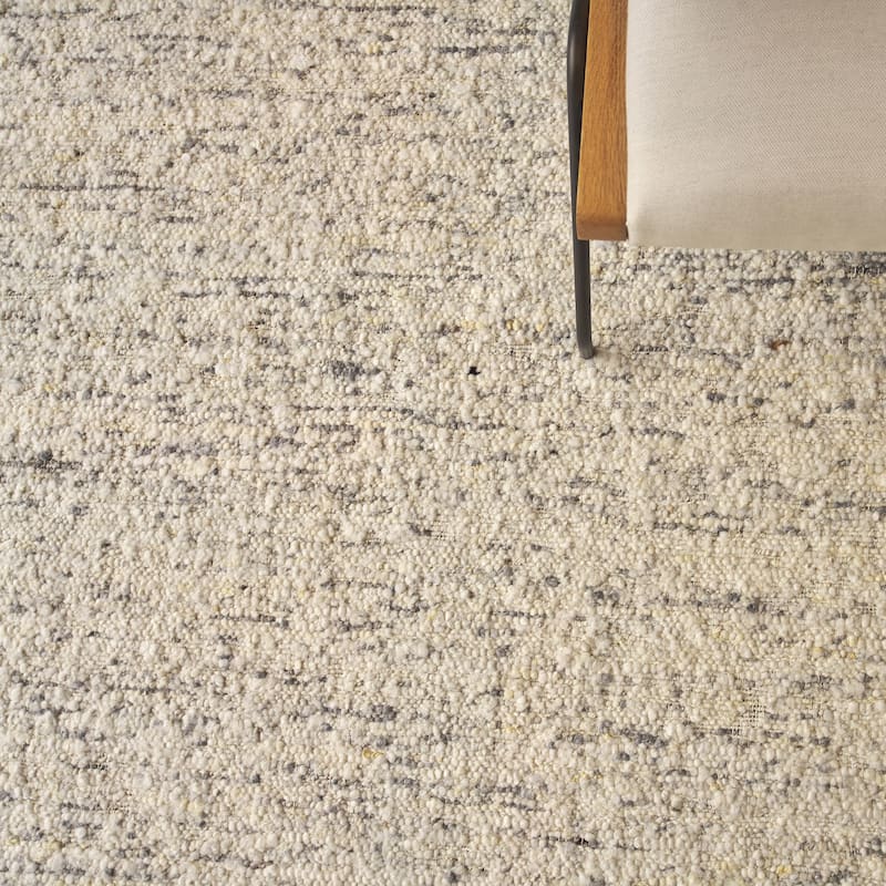 EXQUISITE RUGS Tocayo Flatweave New Zealand Wool Ivory/Grey Area Rug.