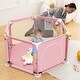 preview thumbnail 1 of 4, Infant 50"x50" 6-Panel Baby Playpen Spacious & Secure Foldable Playard Pink Pink