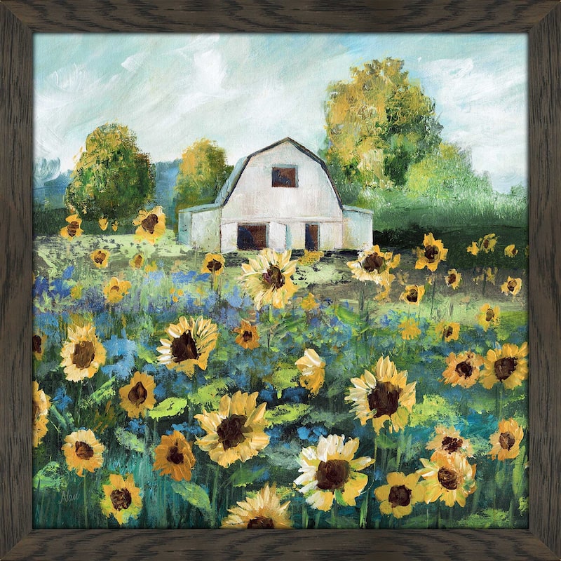 "Sunflower Barn" by Nan Print on Acrylic
