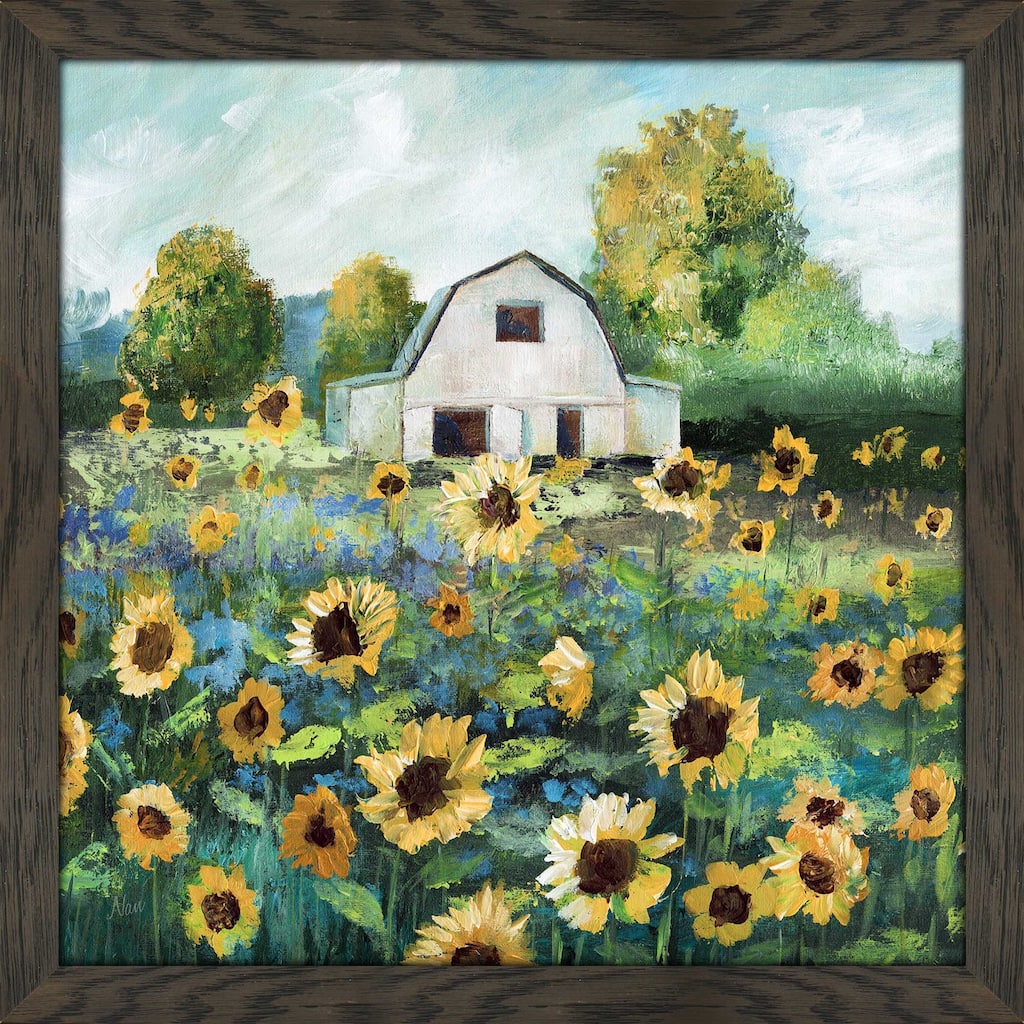 "Sunflower Barn" by Nan Print on Acrylic