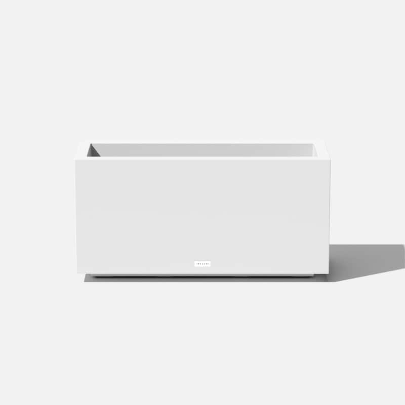 Block Series Long Box Planter - 16.25"H x 10"W x 32"L - White