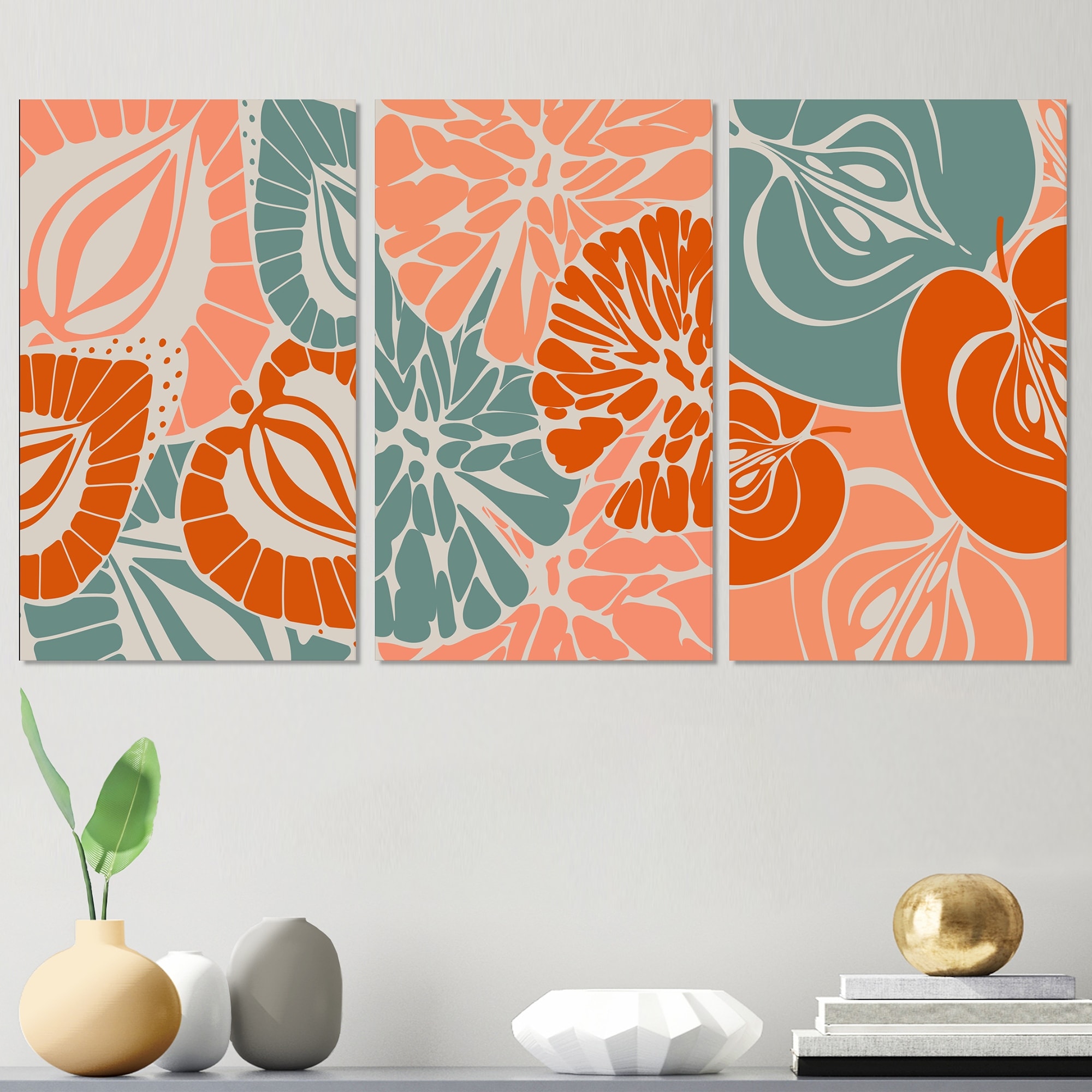Design Art Retro Strawberry Orange Apple Traditional Artwork-image