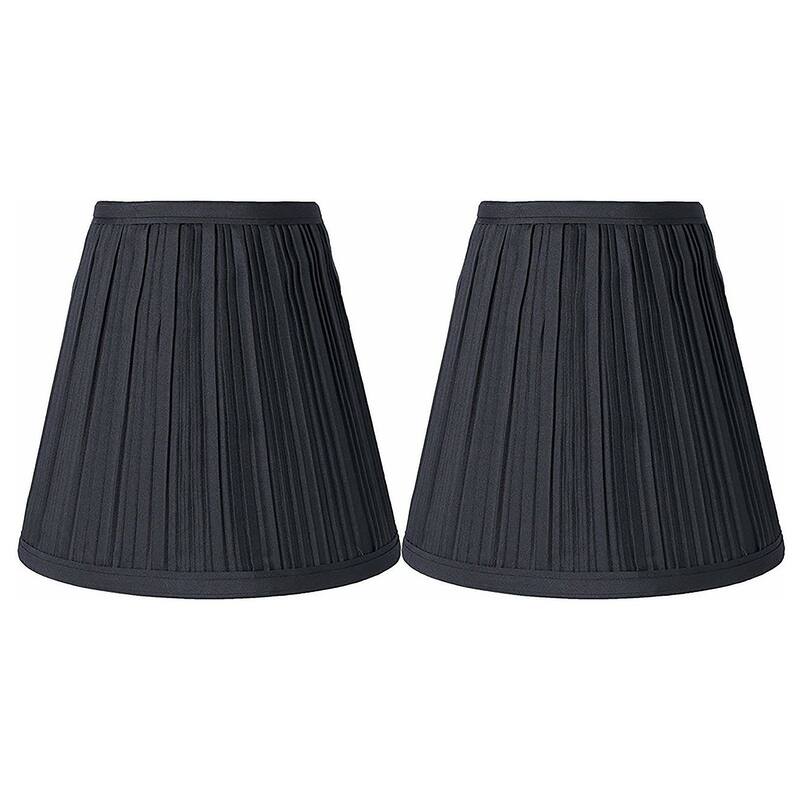 Many Selections Table Lamp Shade, 5 inch Top, 9 inch Bottom, 8.5 inch Slant - Set of 2 - Black