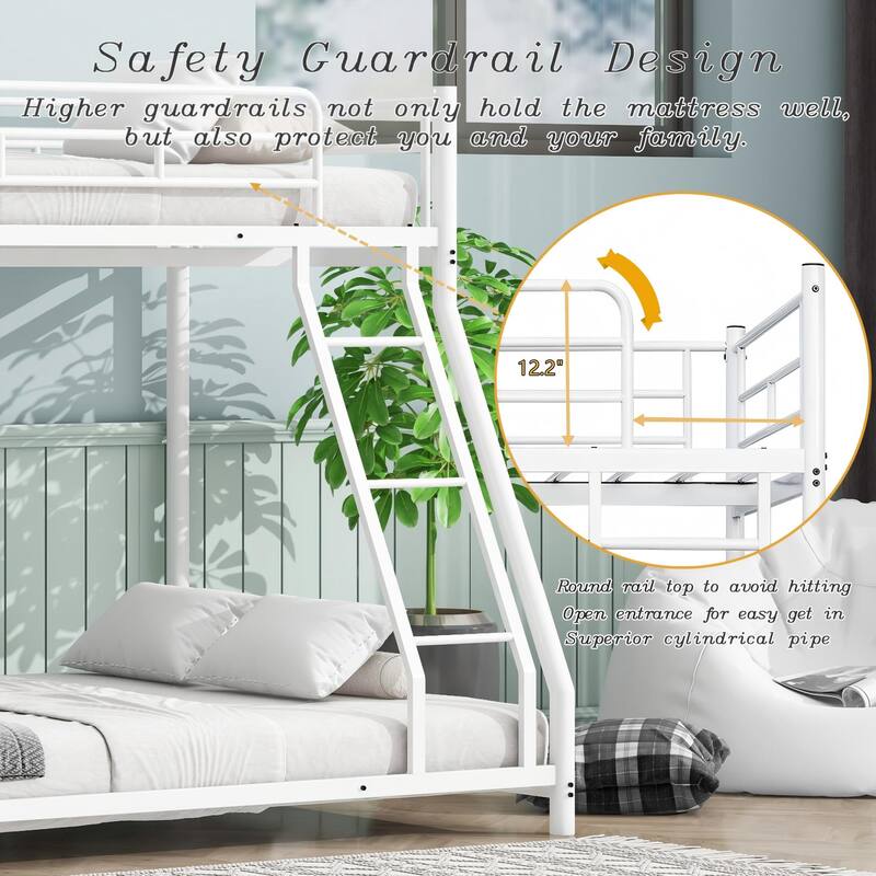 Heavy Metal Bunk Beds with Ladder Kids Bed Frame Twin / Twin XL / Full / Queen Size🏕️