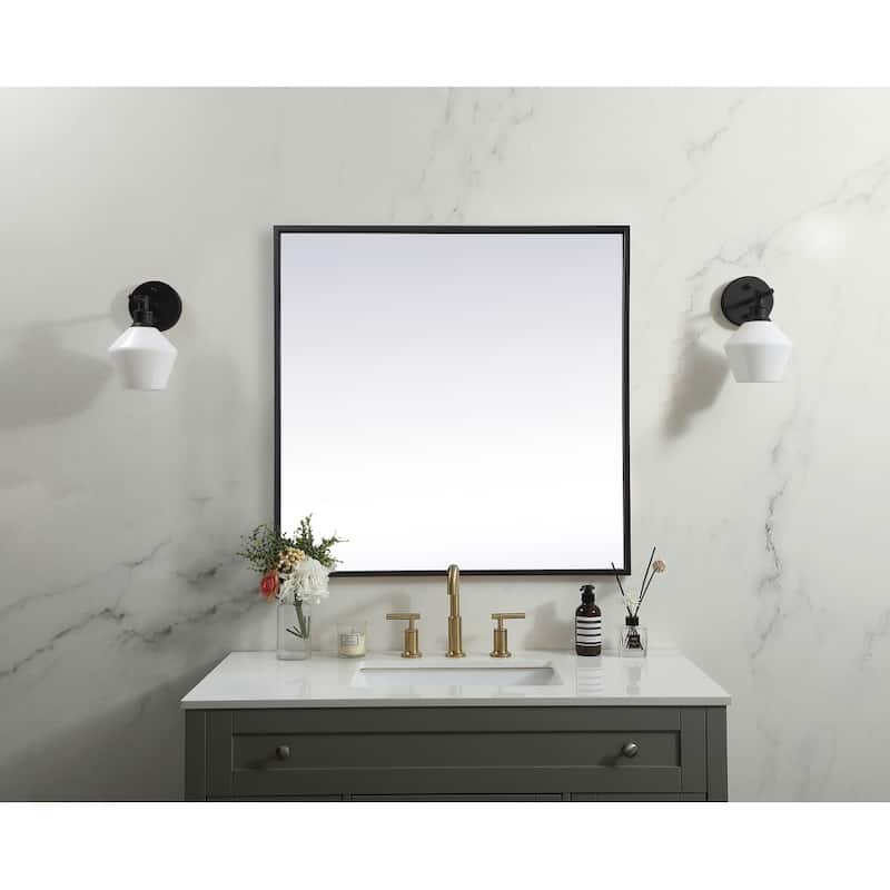 Indigo Home Metal Frame Square Mirror 24 inch