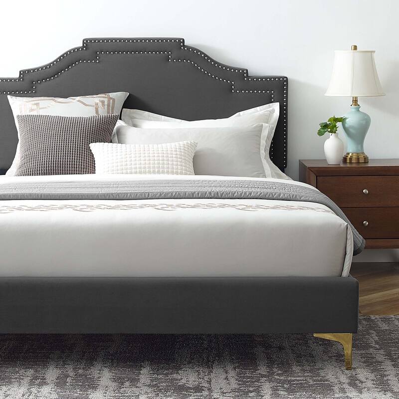 Adelaide Performance Velvet King Platform Bed