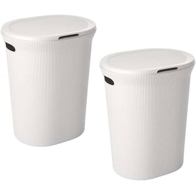 Superio Ribbed Laundry Hamper, 2 Pack - 13"W x 19.5"D x 16"H