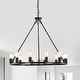 preview thumbnail 1 of 20, Liam 12-Light 35 Inch Round Wagon Wheel Chandelier