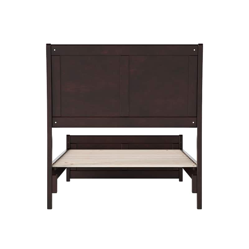 Valencia Solid Wood Low Profile Sleigh Platform Bed with Matching Footboard