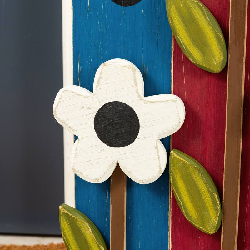 Glitzhome 30"H Detachable Solid Wood Birdhouse Shaped Porch Decor