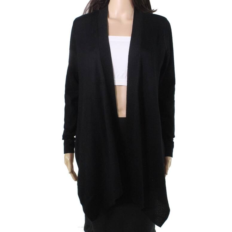 extra long black cardigan