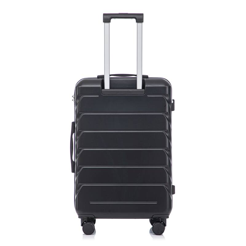 28 Inch Large Checked Luggage, Scratch Resistant Surface Four Multi-Directional Wheels, With Combination Lock and Side Hooks