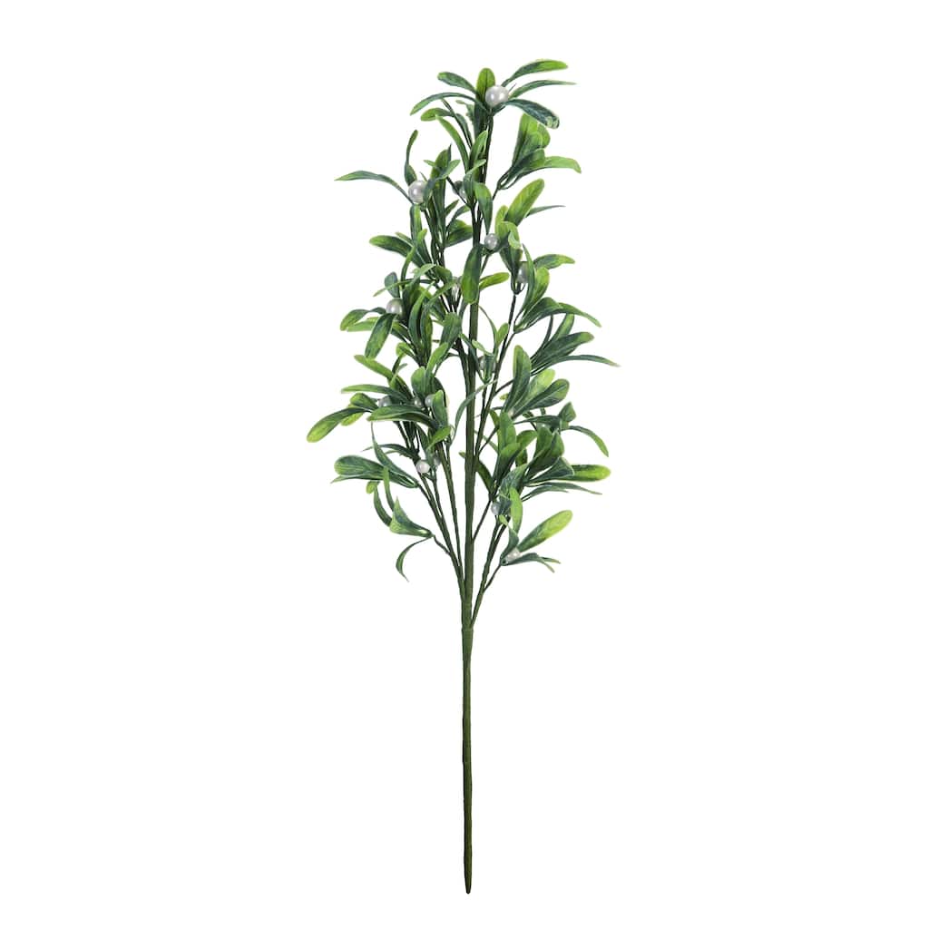 Transpac Artificial 26 in. Green Christmas Pearl Spray