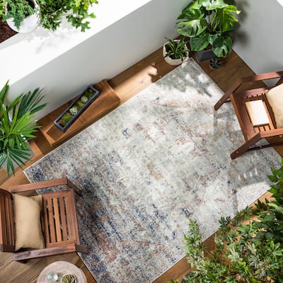 Artistic Weavers Jacoba Indoor/ Outdoor Distressed Medallion Area Rug