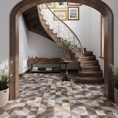 Apollo tile 6" x 6" Lockwood Matte Brown Porcelain Tile (5.87 sq ft/case) - 20 Pack