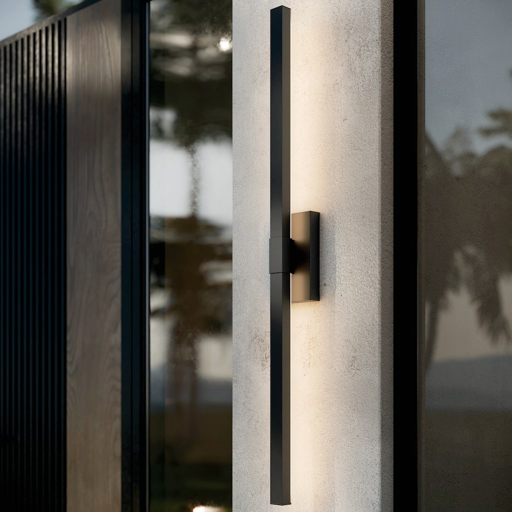 48" Outdoor LED Wall Light - Textured Black