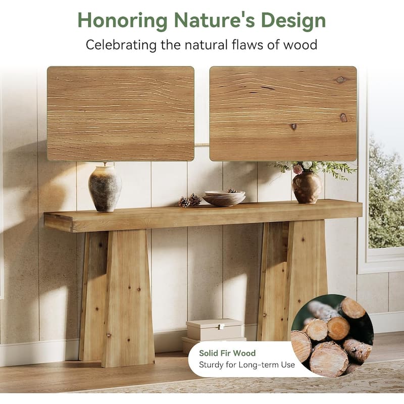 70.9 Inch Solid Wood Extra Long Narrow Console Entryway Table - 70.9" L x 11.81" W x 31.5" H