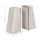 preview thumbnail 20 of 26, Modern Bookends with Marble Finish for Home or Office Decor - Set of 2, 6"
