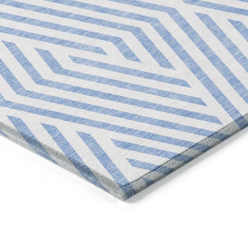 Cane Stylish Geometric Weather Resistant Versatile Elegance Round Outdoor Rug - 8' Round