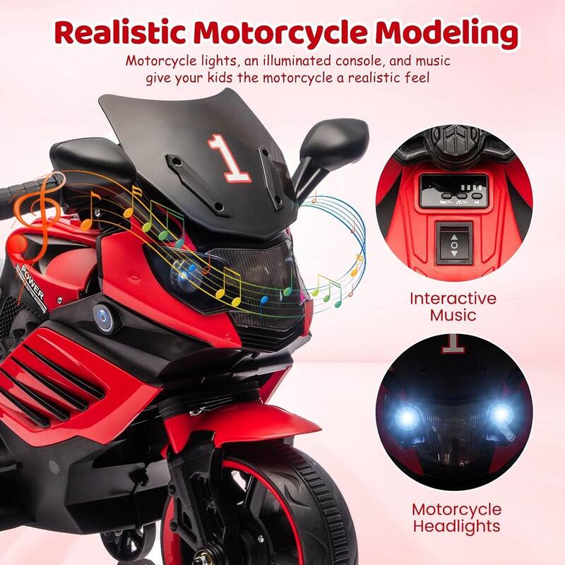 Kids 6V Ride On Motorcycle, Ride On Toys for Kids Best Gift